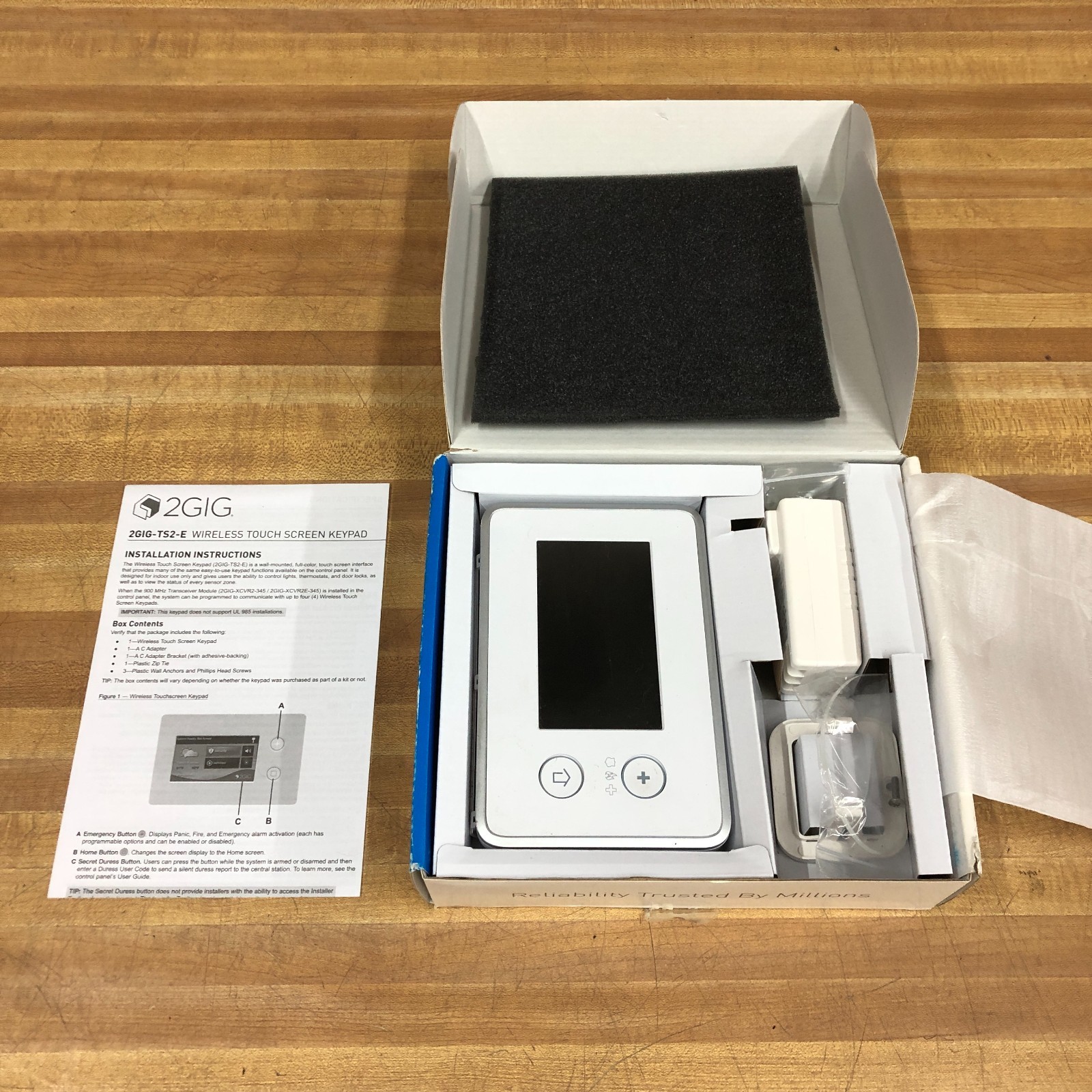 Wireless Touch Screen Remote Keypad 2GIG-TS2-E