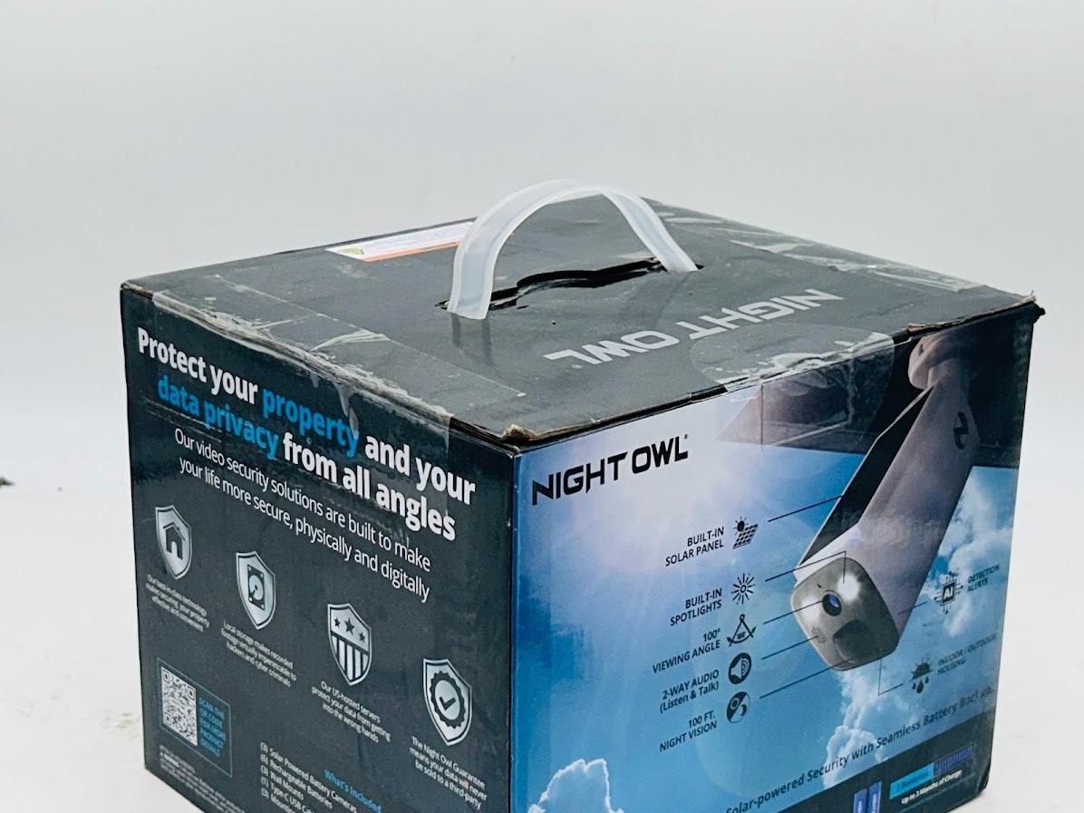Night Owl 2K 64GB Hub Recorder Security System w/ 3 Battery Solar Cameras