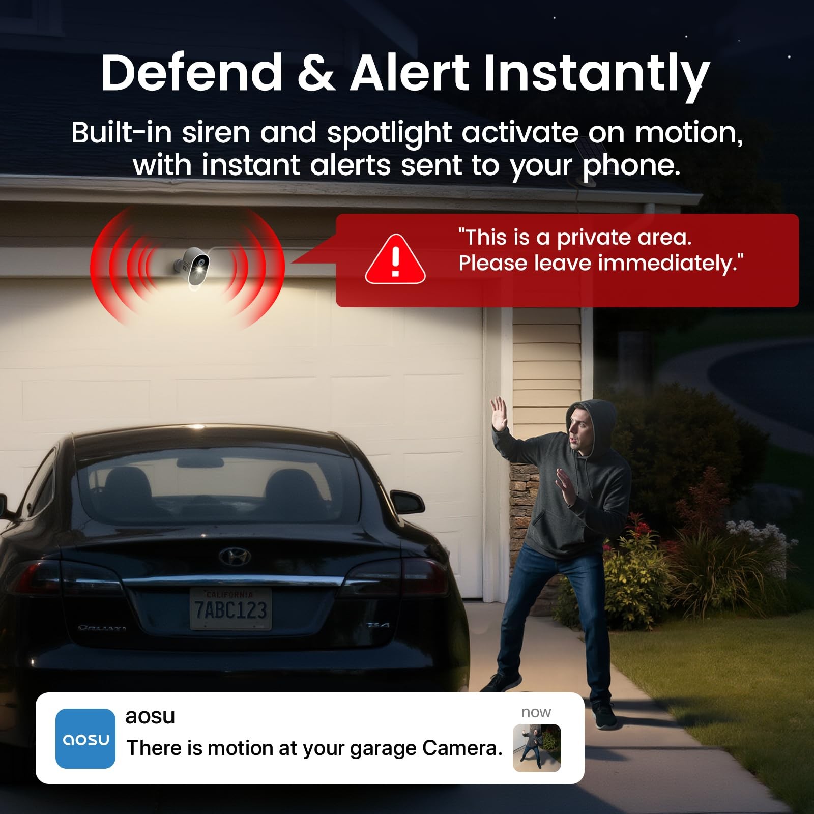 aosu Solar Security Cameras Wireless Outdoor, 2K HD Home Camera…