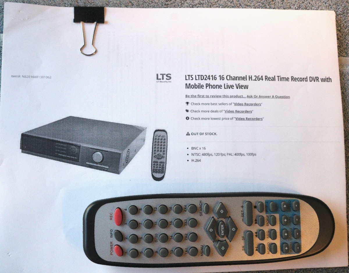 DVR LTS LTD2416 Analog 16 Channel H.264 Pentaplex w Remote Control -New Open Box