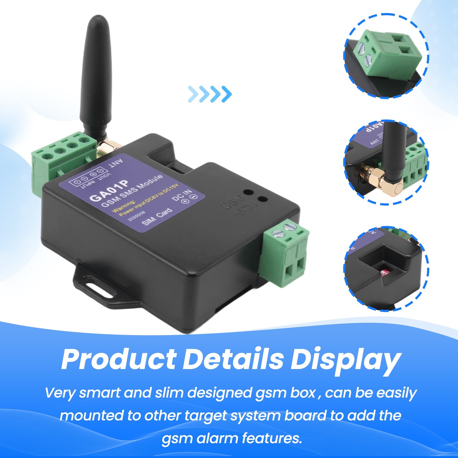 GA01P Vending Machine GSM Alarm Box Support Failure Alert Alarm Input 8389