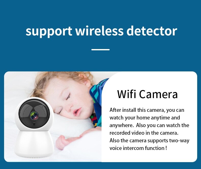 Sistema de Alarma para Casa Security Alarm System Wireless WIFI GSM Alexa Google