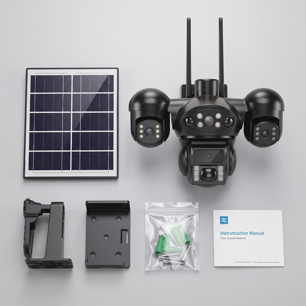 4PCS Camara De Seguridad Solar Inalambricas Para Exterior Con Vision Nocturna HD