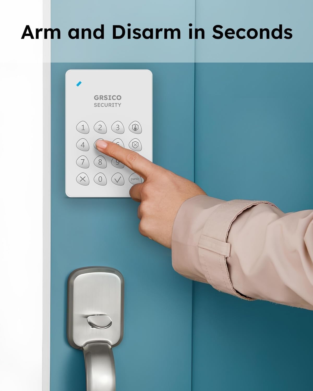 WiFi Alarm System, Smart Home Alarm System Wireless 9 Piece-kit, DIY Alarm Syste
