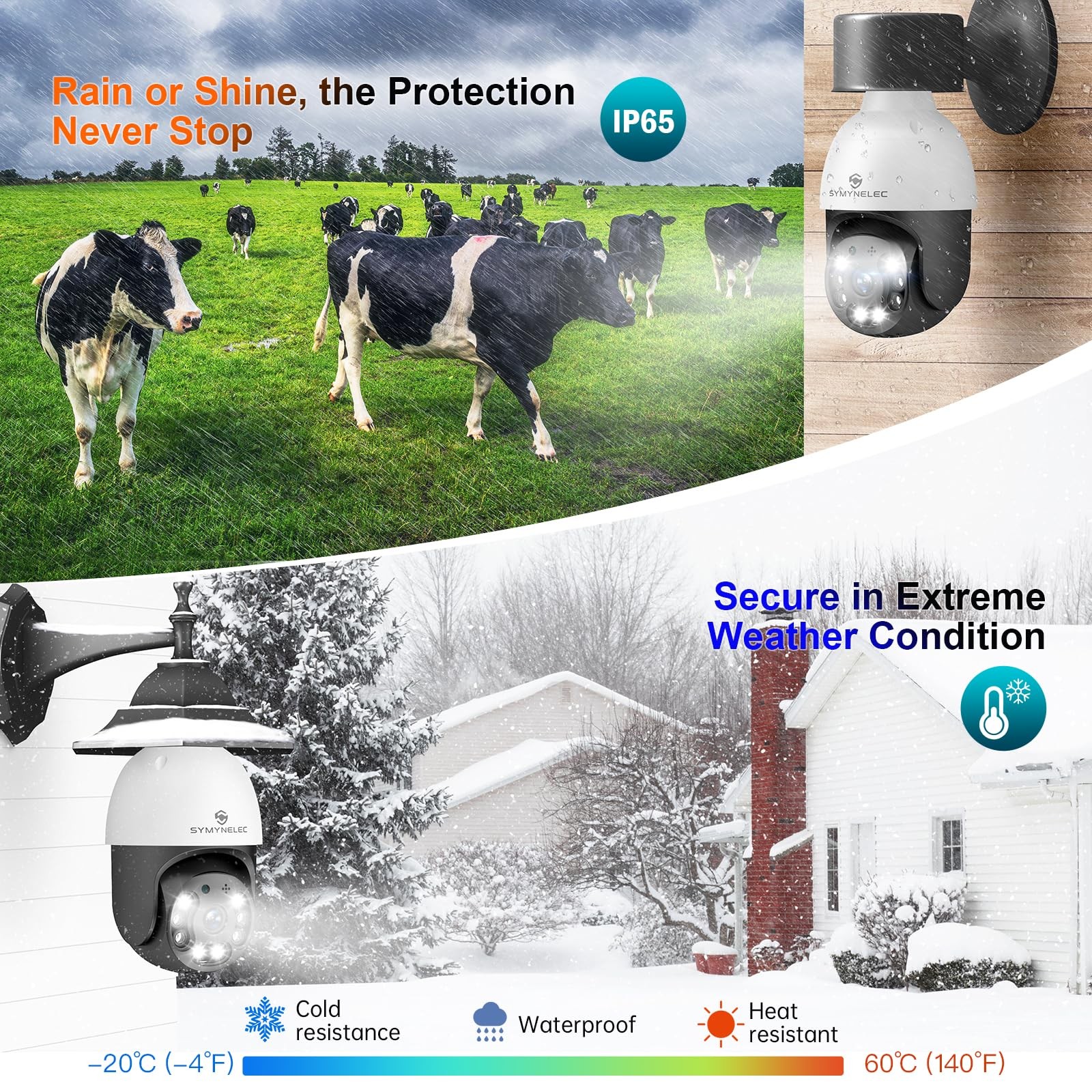 SYMYNELEC Light Bulb Security Camera Outdoor 2.4GHz Only, Only