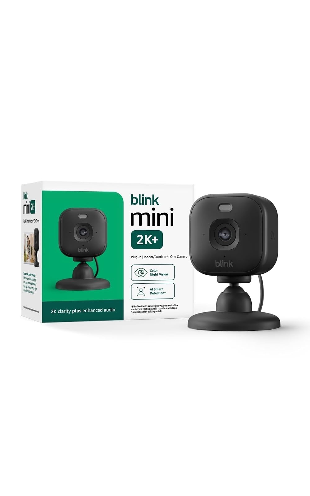 Blink Mini 2K+ Indoor Security Camera – 2K Resolution, Night Vision