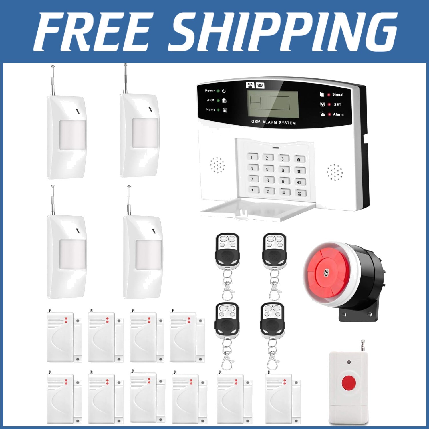4G GSM Wireless Home Security Alarm System – 99 Zones, SMS Alerts & Remote Co…