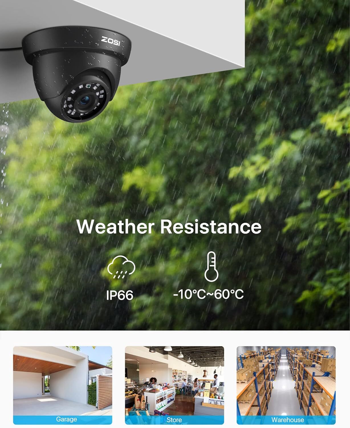 ZOSI H.265+ 8CH HD 1080P Home DVR Outdoor CCTV Security Camera System 0-1TB HDD