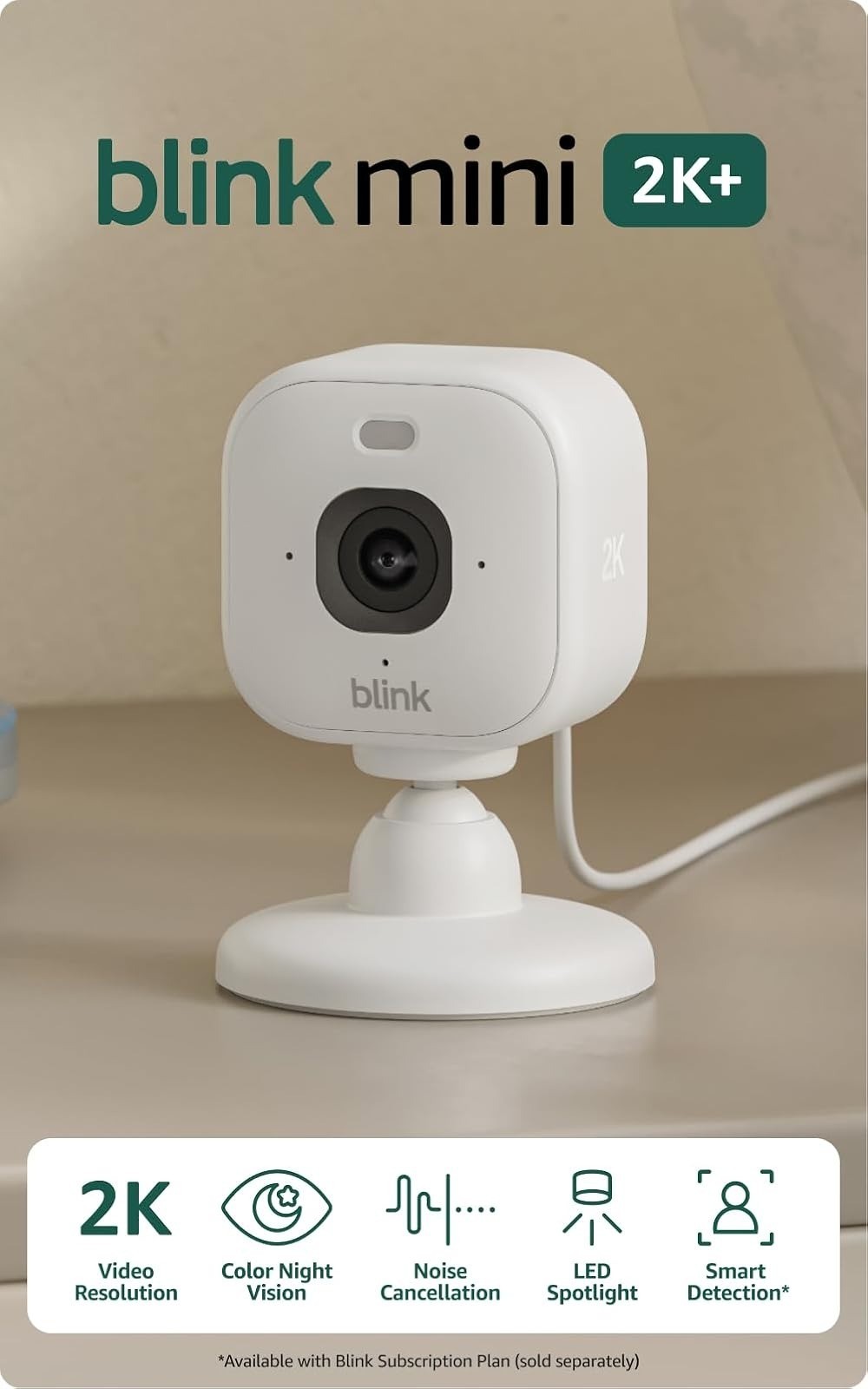 Blink Mini 2K+ Indoor Security Camera – 3 Cameras, Night Vision, Audio