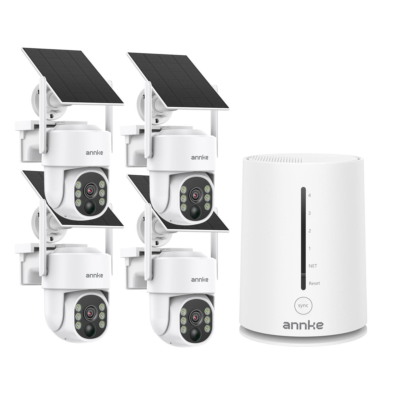 ANNKE Solar Battery Powered Wireless Security Camera System WiFiIP Outdoor Color