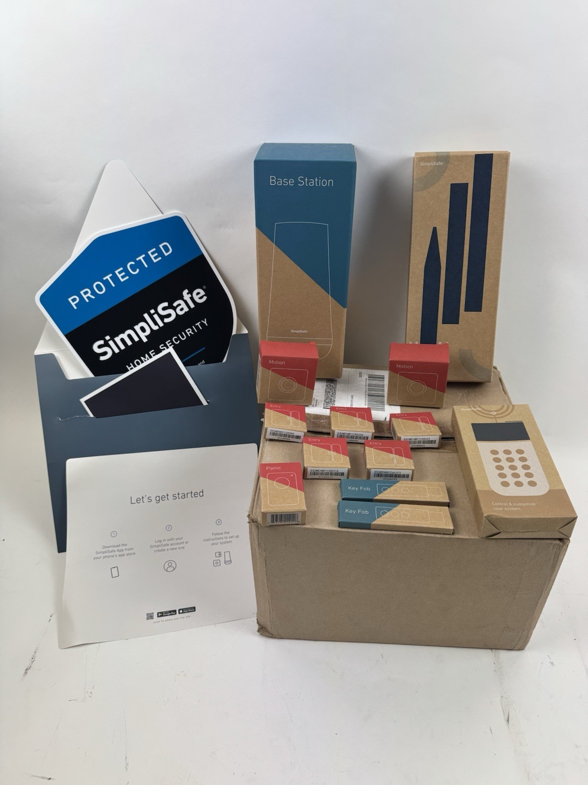 SimpliSafe Home Security System Sensors Base Motion Panic Fob NEW 15 Piece Lot