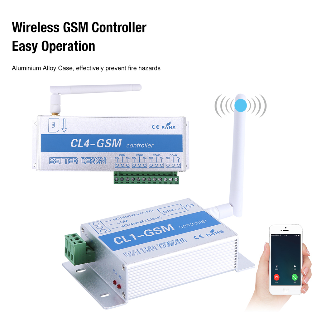 Wireless Remote Controller GSM SMS Phone Control Security System CL1/CL4-GSM MG