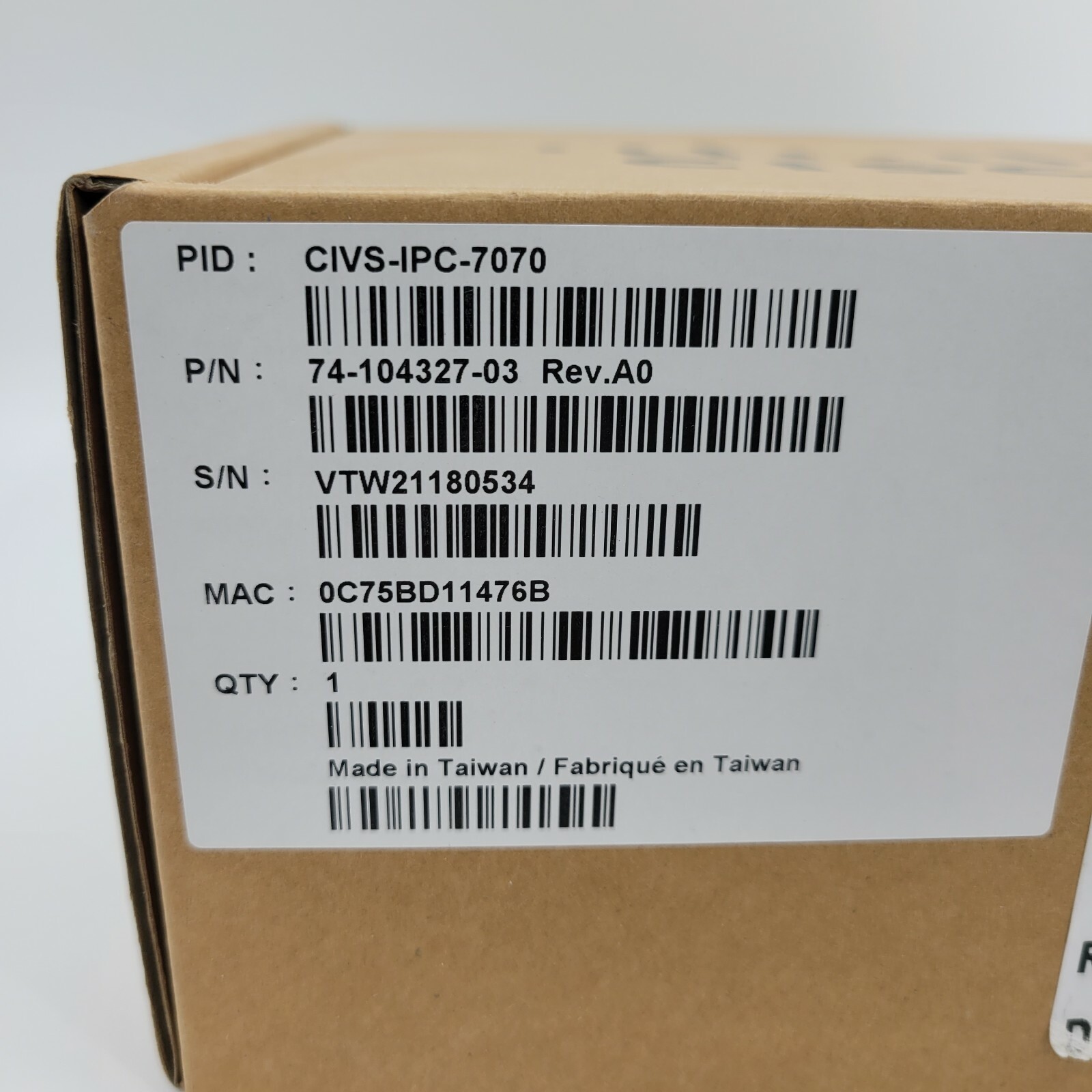 NEW Cisco Video Surveillance 7070 IP Camera CIVS-IPC-7070 Open Box
