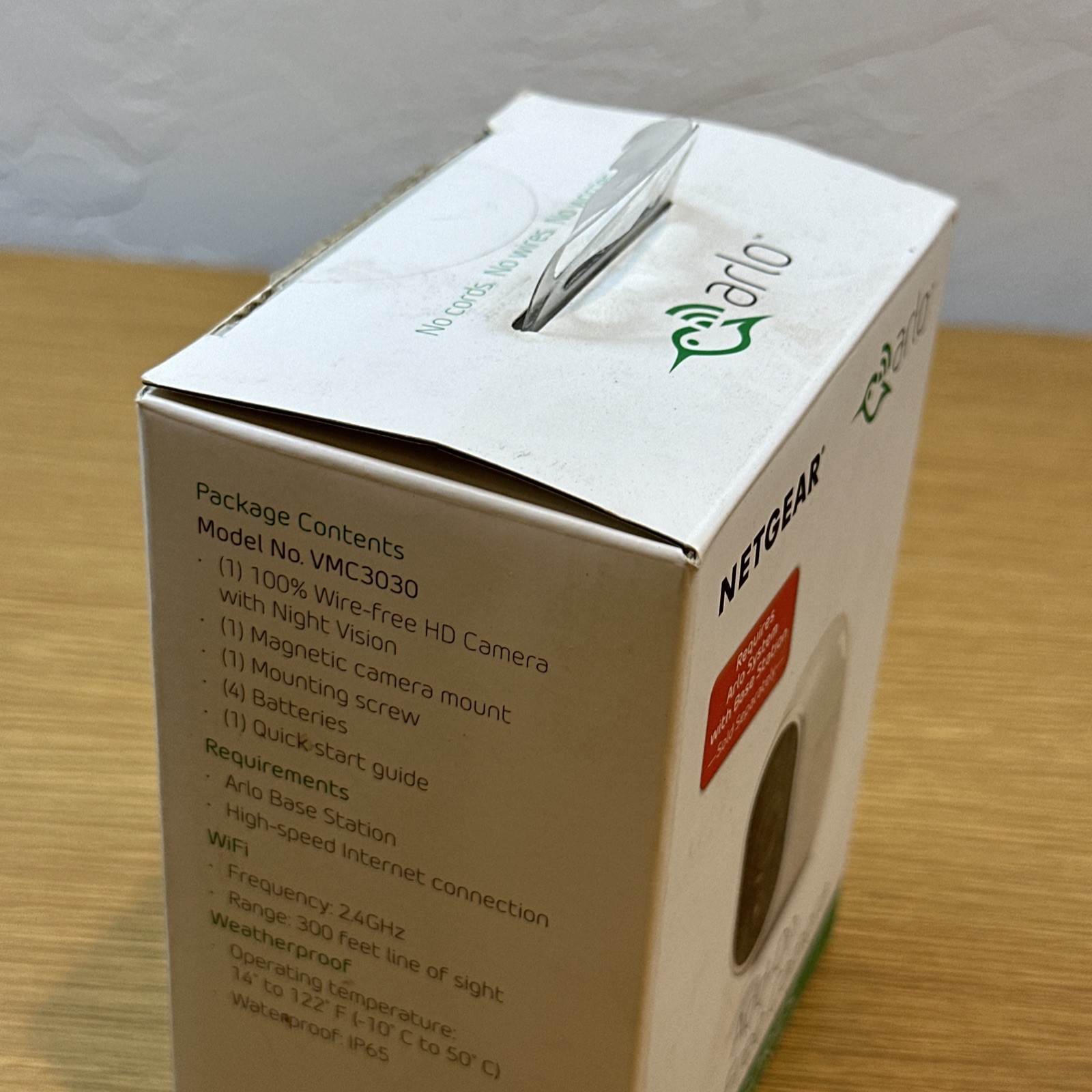 Arlo VMC3030-100NAS Wire-Free Indoor/Outdoor Security Camera OPEN BOX
