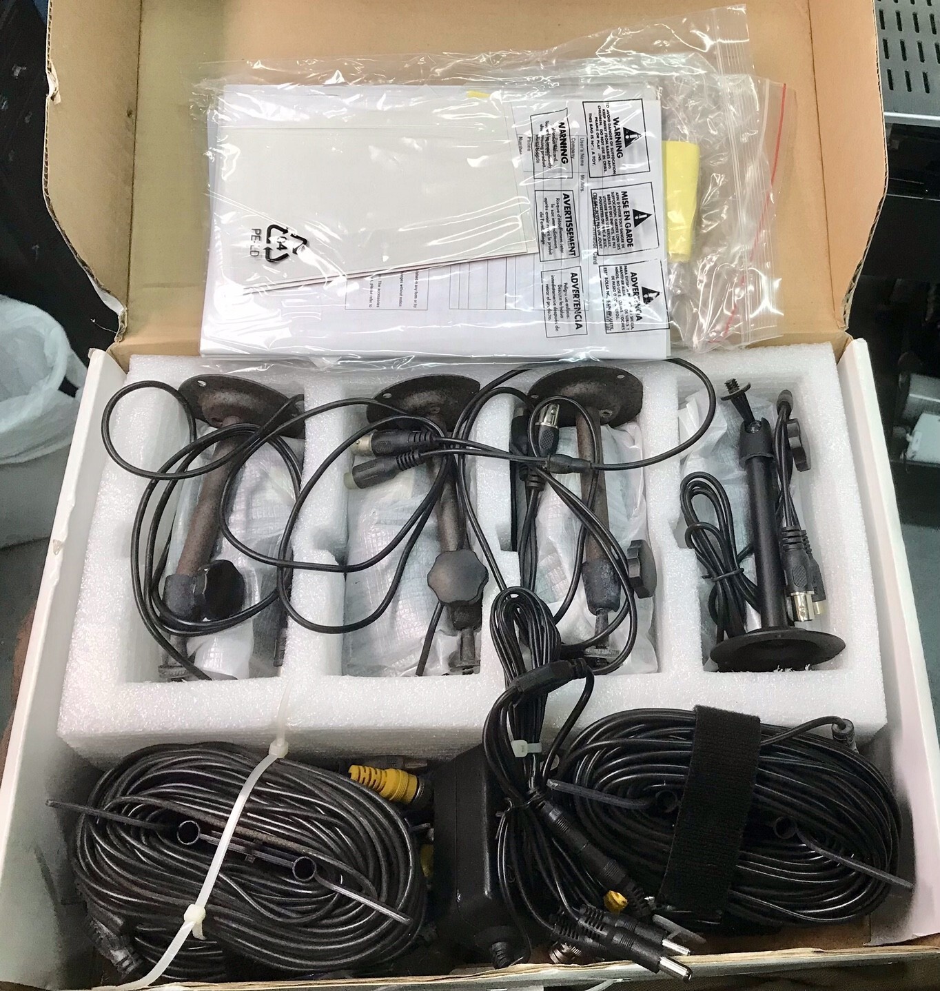 Q-see QSC7614C4 Night Vision Color Outdoor CMOS Security Cameras with Stands 4pk
