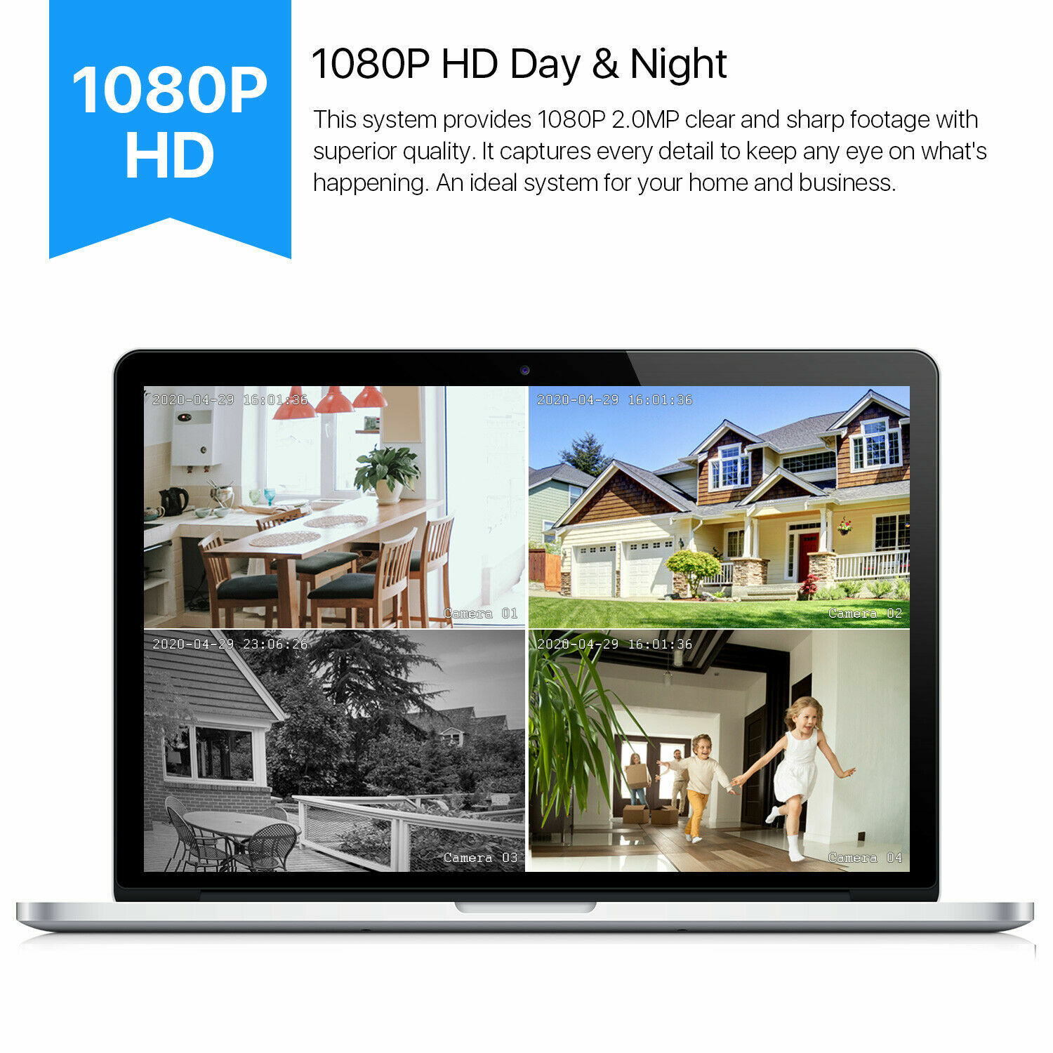 ZOSI 16CH 16 Channel H.265+ HDMI DVR 2TB 1080P Home CCTV security camera System
