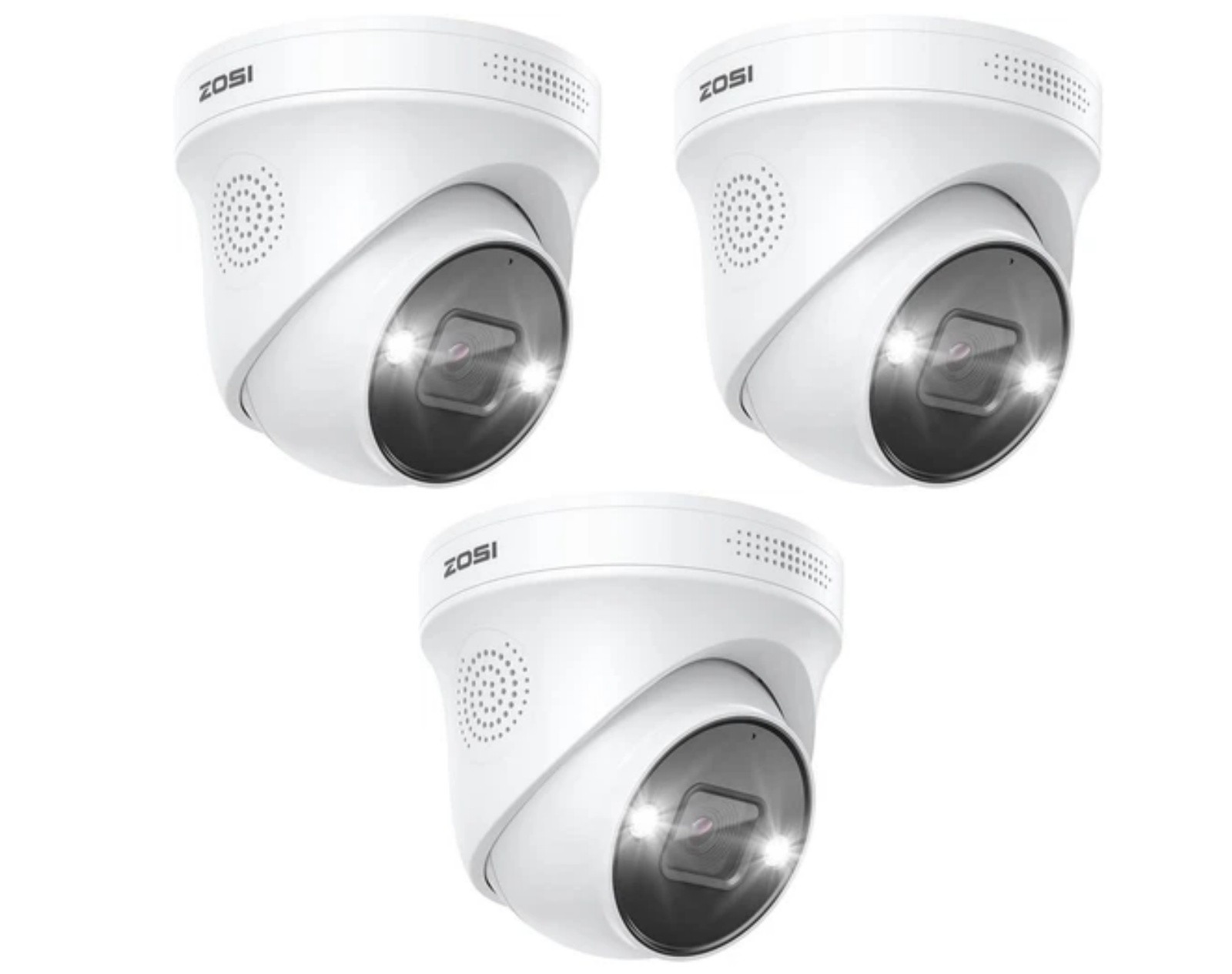 ZOSI 3K 5MP Dome Add on IP POE Security Camera Person Vehicle Detect 2 Way Audio