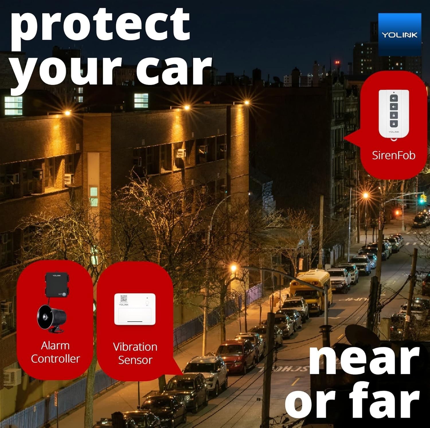 Long Range Wireless Siren Kit with Motion Detection & Voice Control Features