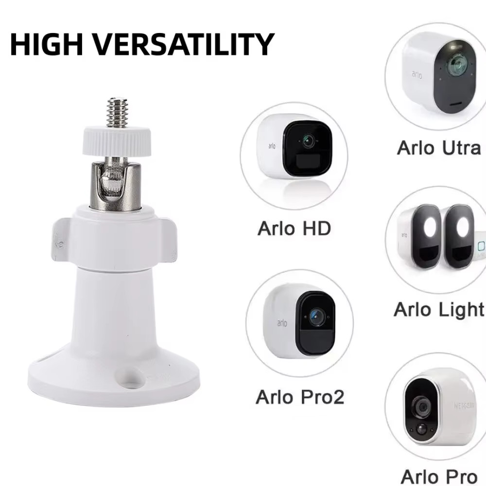 Adjustable Metal Wall Mount Compatible with Arlo, Arlo Pro White 1pcs
