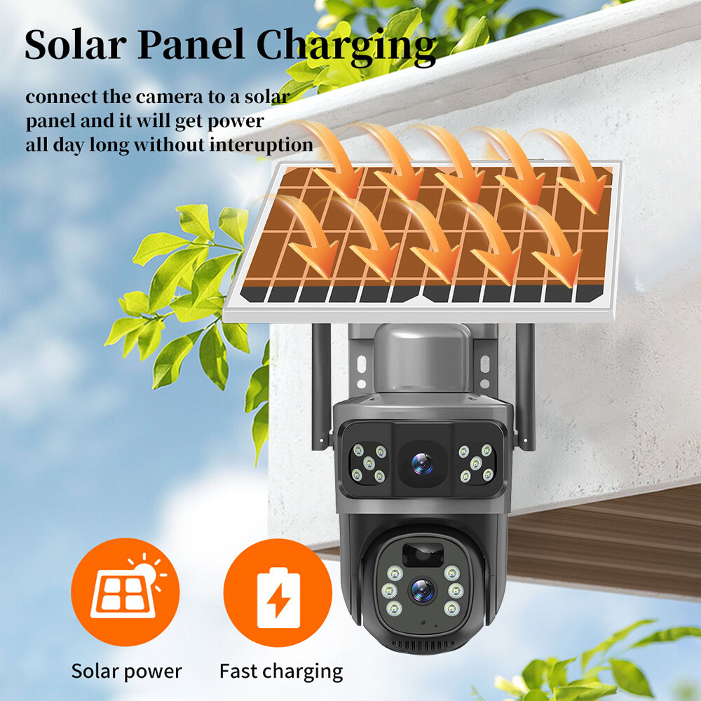Outdoor 1080P Solar Powered Security Energy Camera Wireless WiFi IP Home CCTV HD