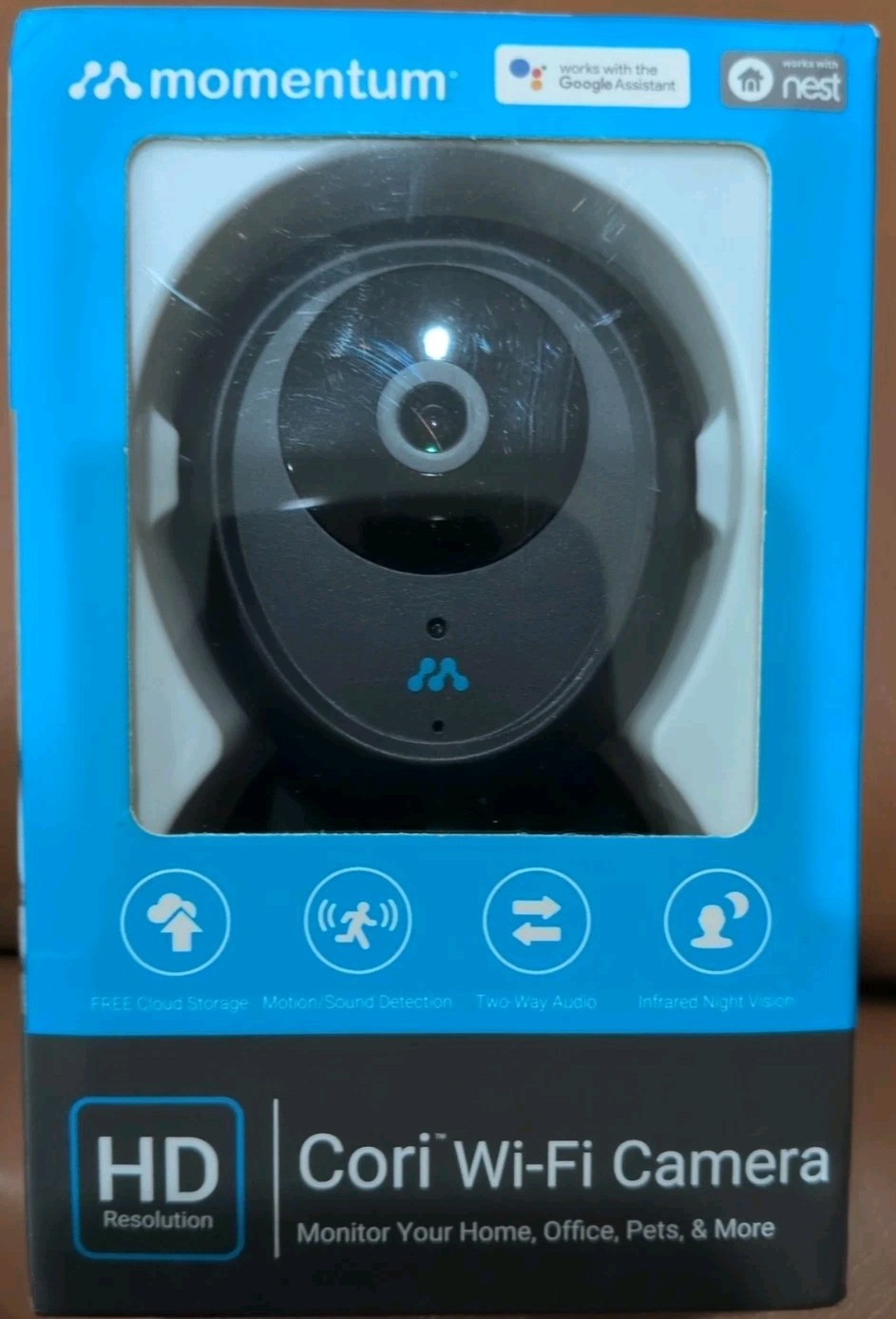 Momentum HD Wireless Indoor Home Security Camera with2-Way Audio Night Vision