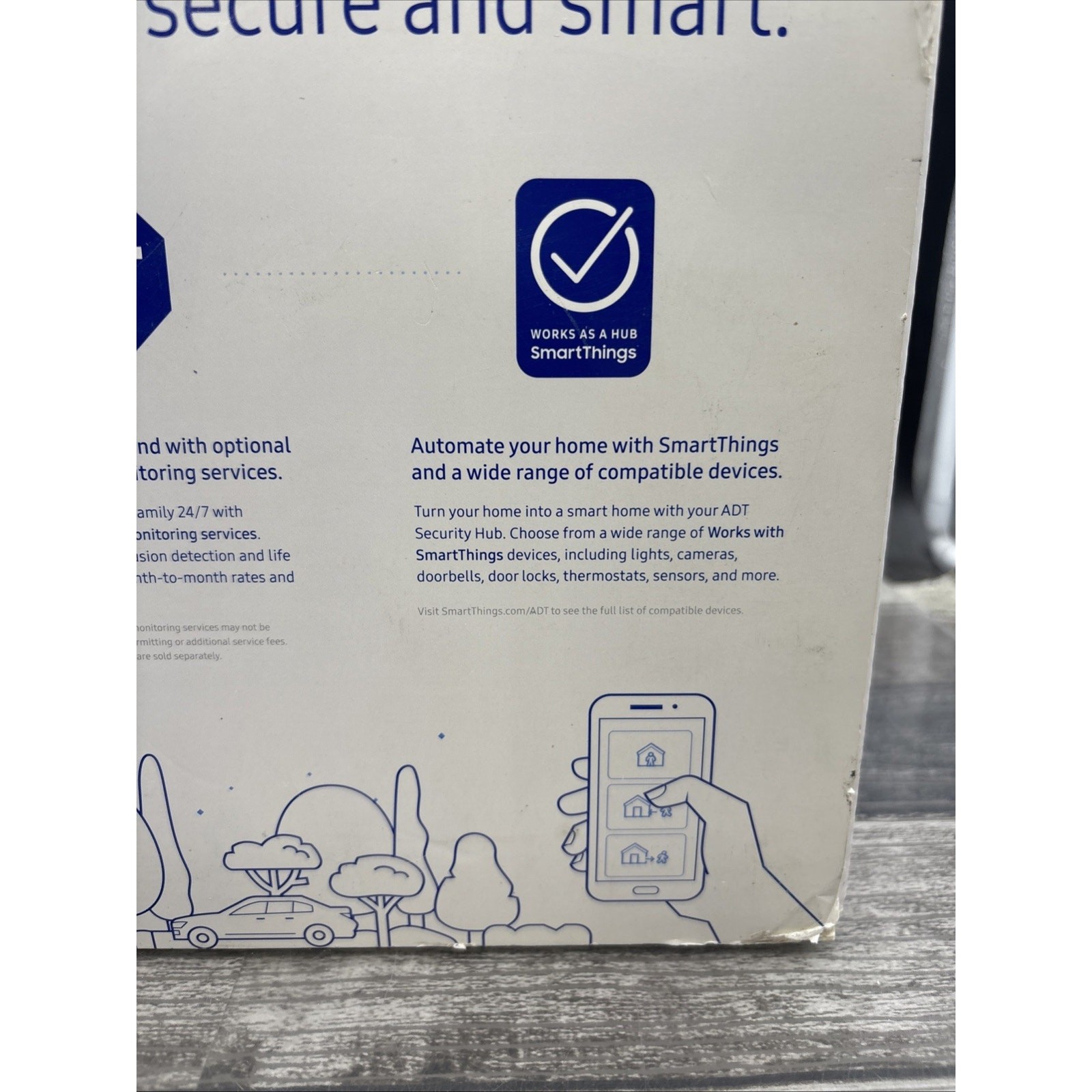 Samsung ADT Home Security Starter Kit Hub, Motion Detector, Door And Window {104