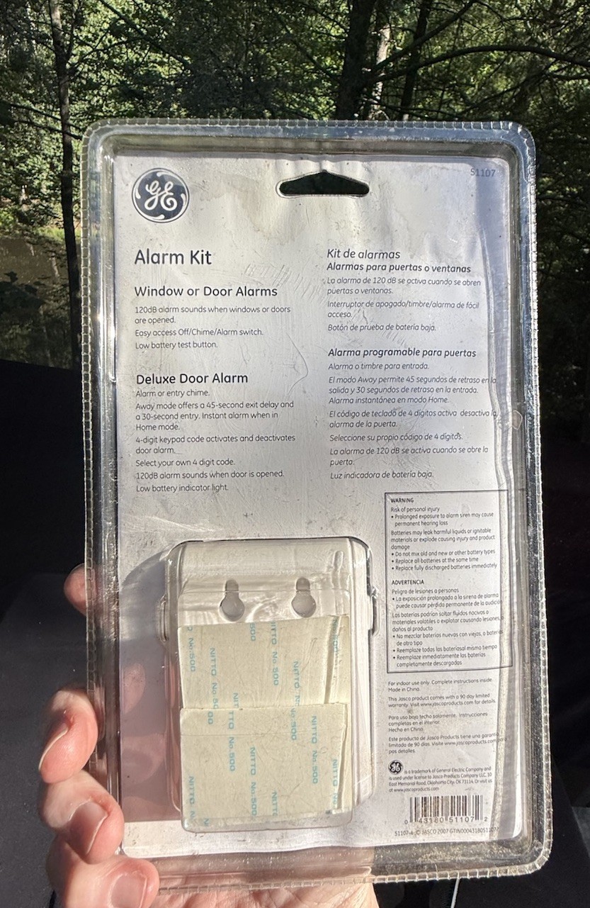 GE Personal Security Alarm Kit #51107 – Window or Door Alarm Brand New!