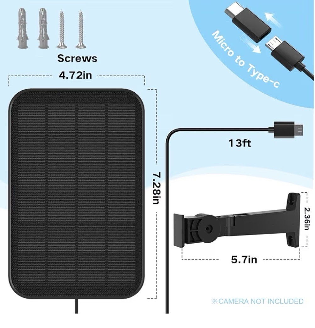 Camera Wireless Outdoor: 2K 360° No WiFi Needed, Solar + 9000 mAh Battery