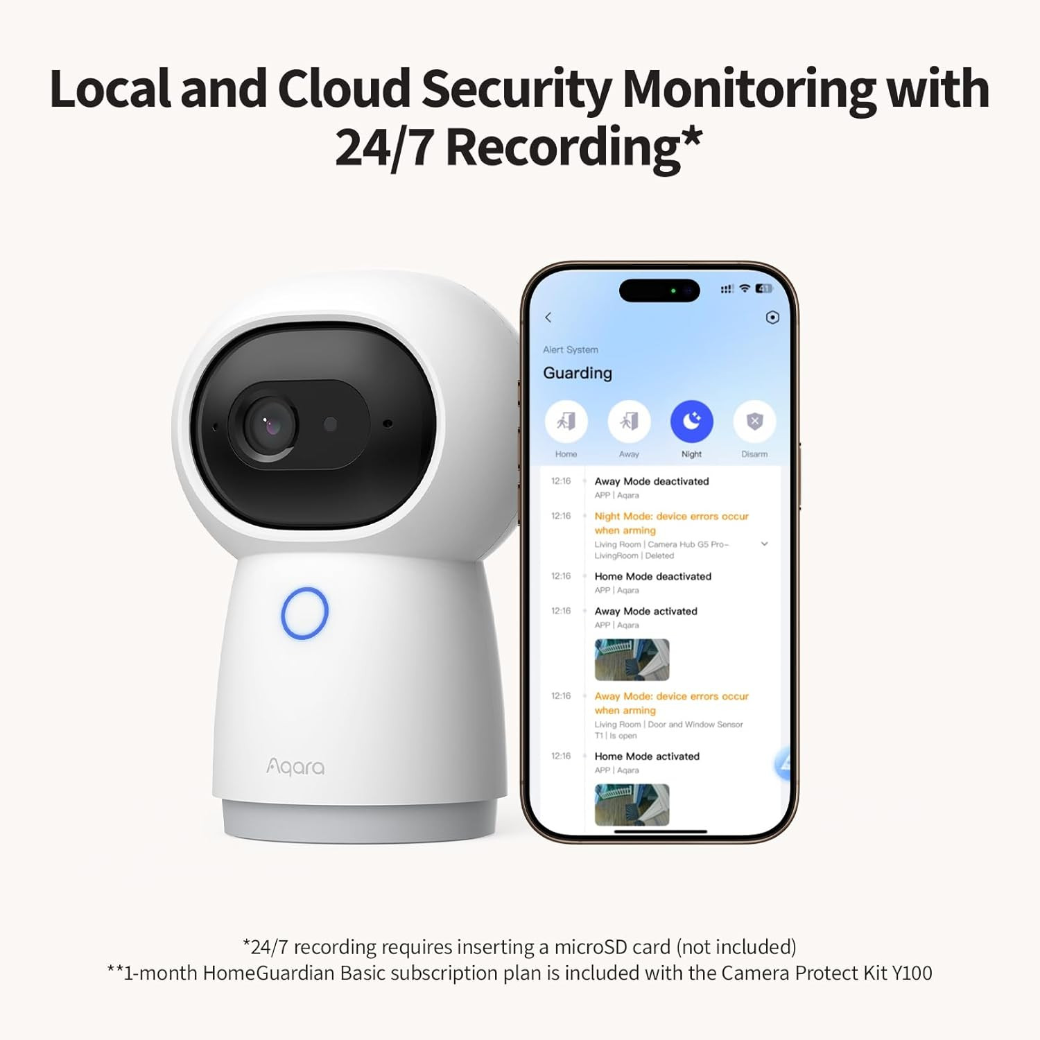 4-Piece Wireless Home Security System with 2K Camera & Smart Sensors