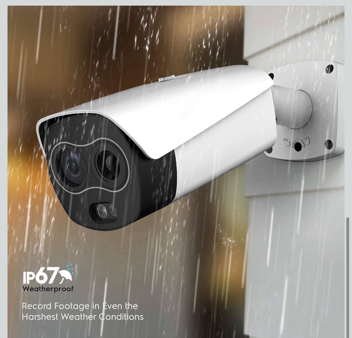 Amcrest Thermal IP Camera AI NVR System, AI Thermal POE Camera With Temp Monitor