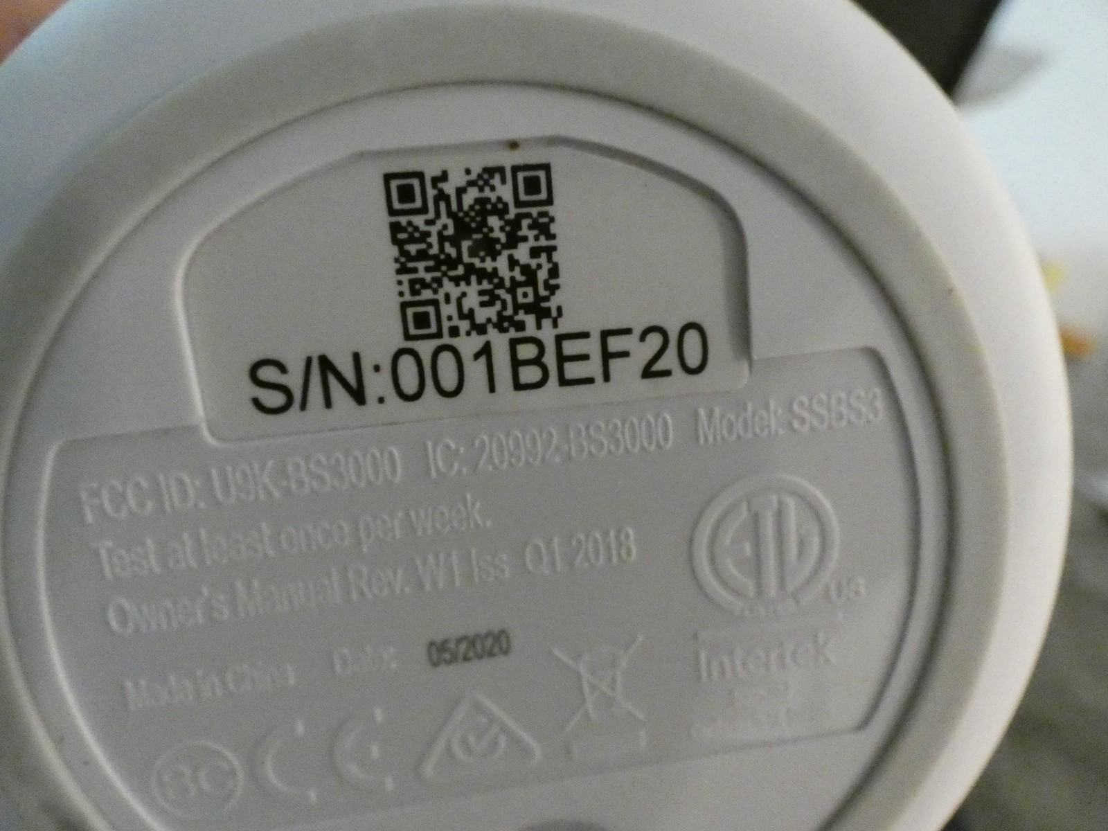 SIMPLISAFE ALARM HOME BASE STATION SSBS3