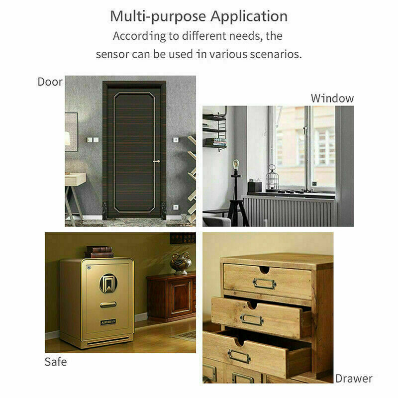 WIFI Smart Window Door Magnetic Sensor Burglar Security Alarm For Google Alexa