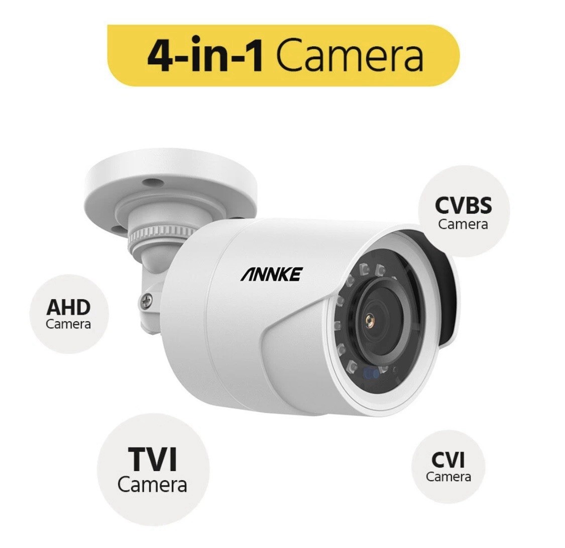ANNKE 3K Lite 8CH DVR 1080P Home Security W/8 Camera System With 1 Tb DVR White