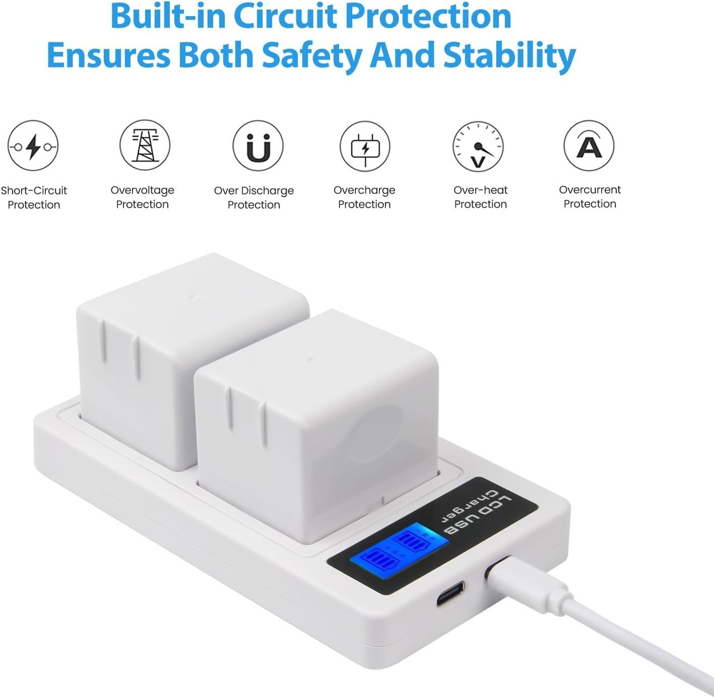 2-Pack Rechargeable Lithium Batteries for Arlo Pro Cameras with Charger