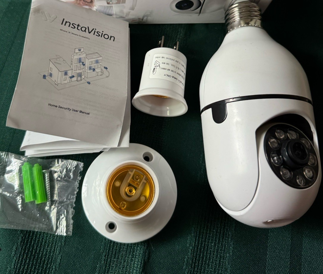 HD Wi-Fi Bulb Camera with Motion Detection, Night Vision, Remote Viewing, Onvif