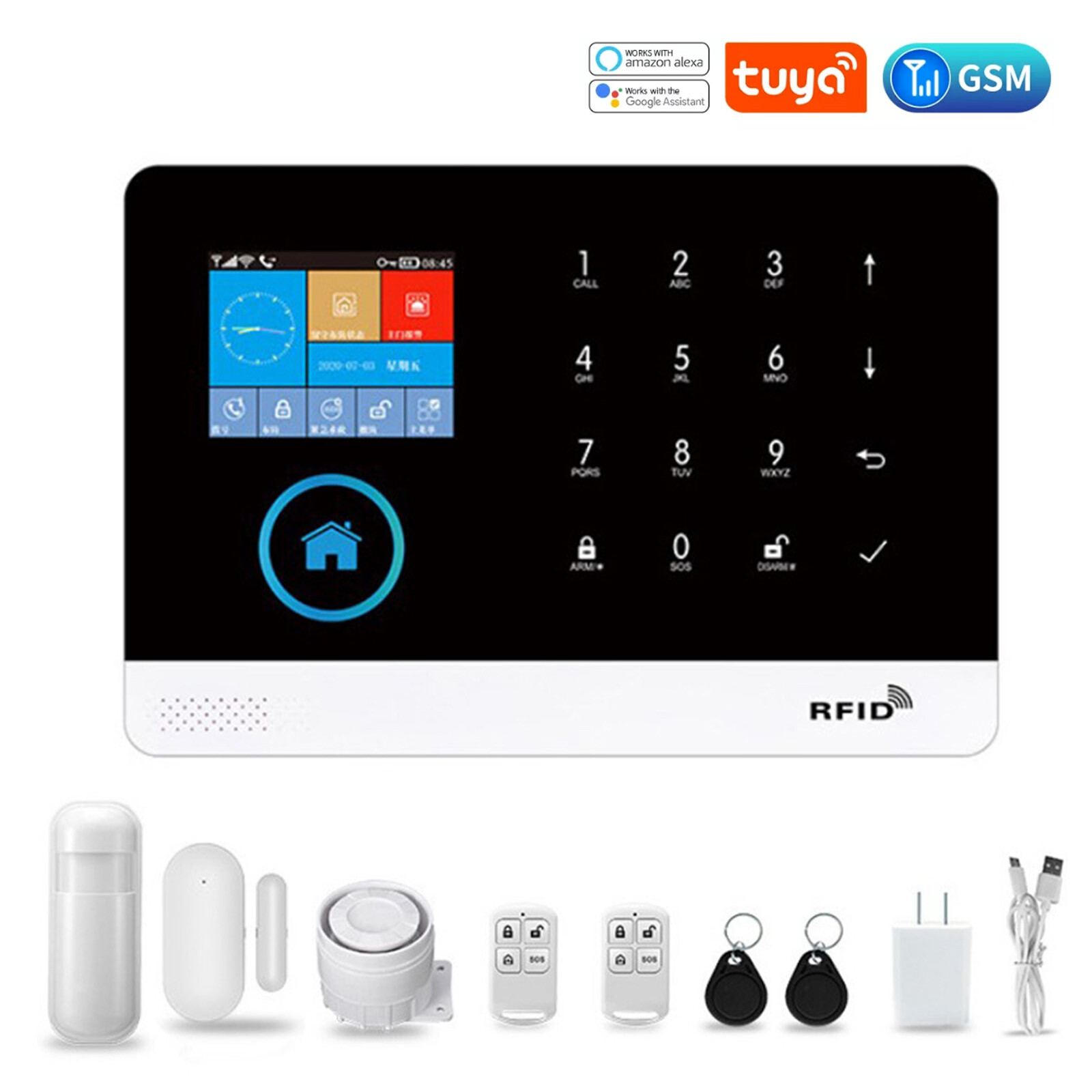 App Control Wireless Alarm System for Home Burglar Security Smart House Kit