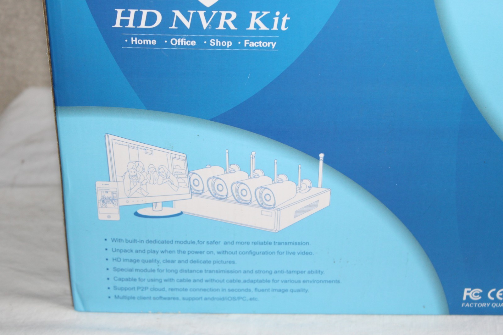 Hiseeu HD NVR Kit 8 Channel IP CCTV System 1TB Model 8WNKIT-4HB612-1T Wireless