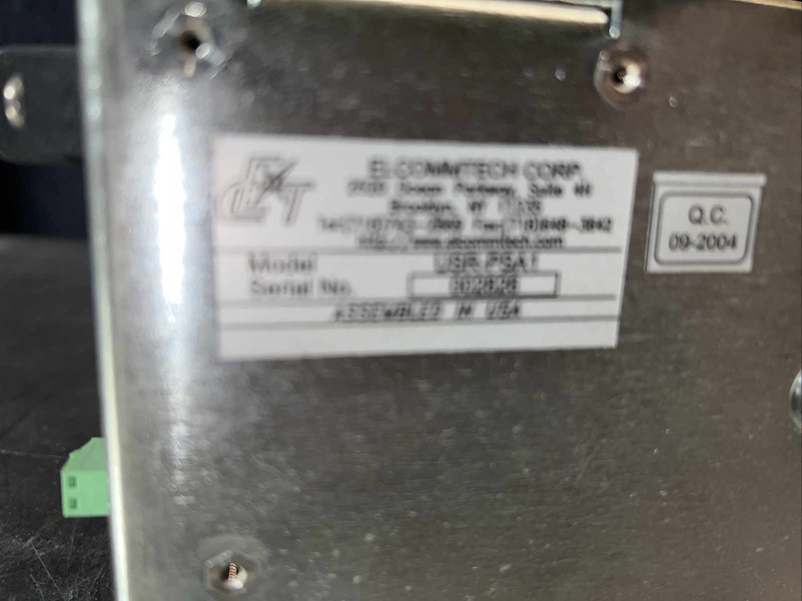 Elcommtech USR-PSA1 Power Source. Buyer Will Need To Provide Power Cord