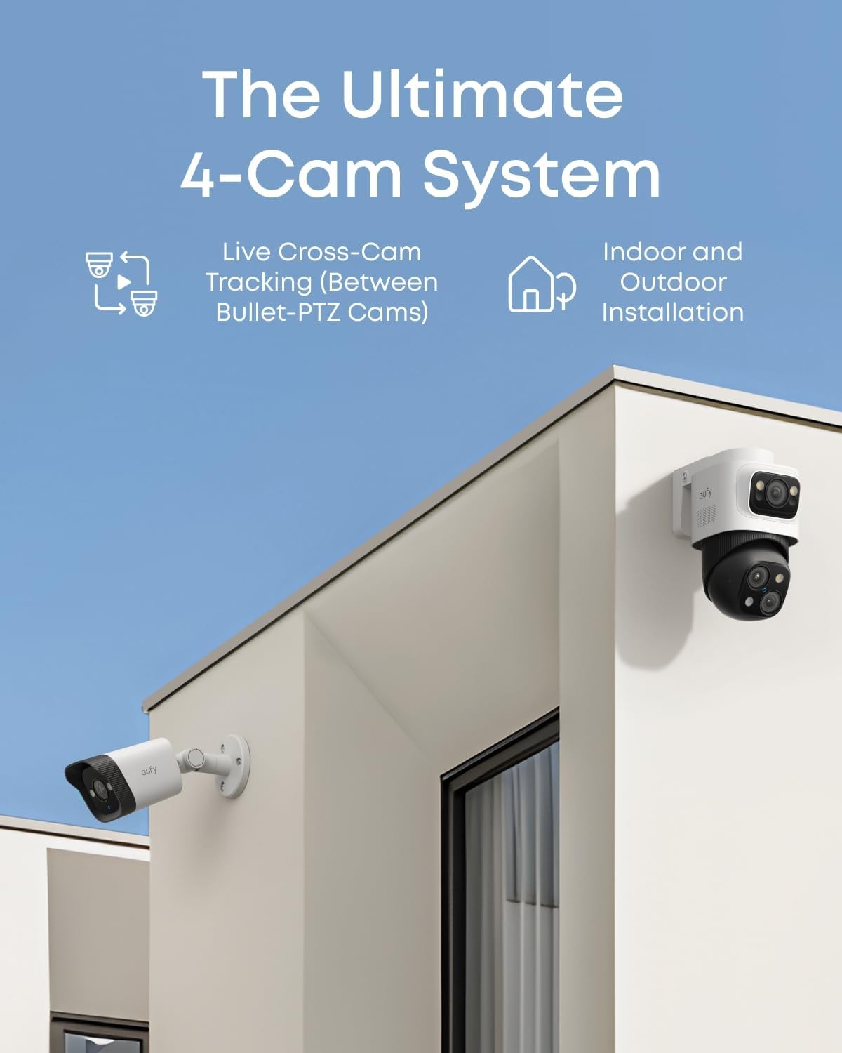 eufy PoE NVR Security System S4 2 Bullet-PTZ Cams 2 Bullet Cams 16CH 2TB HDD