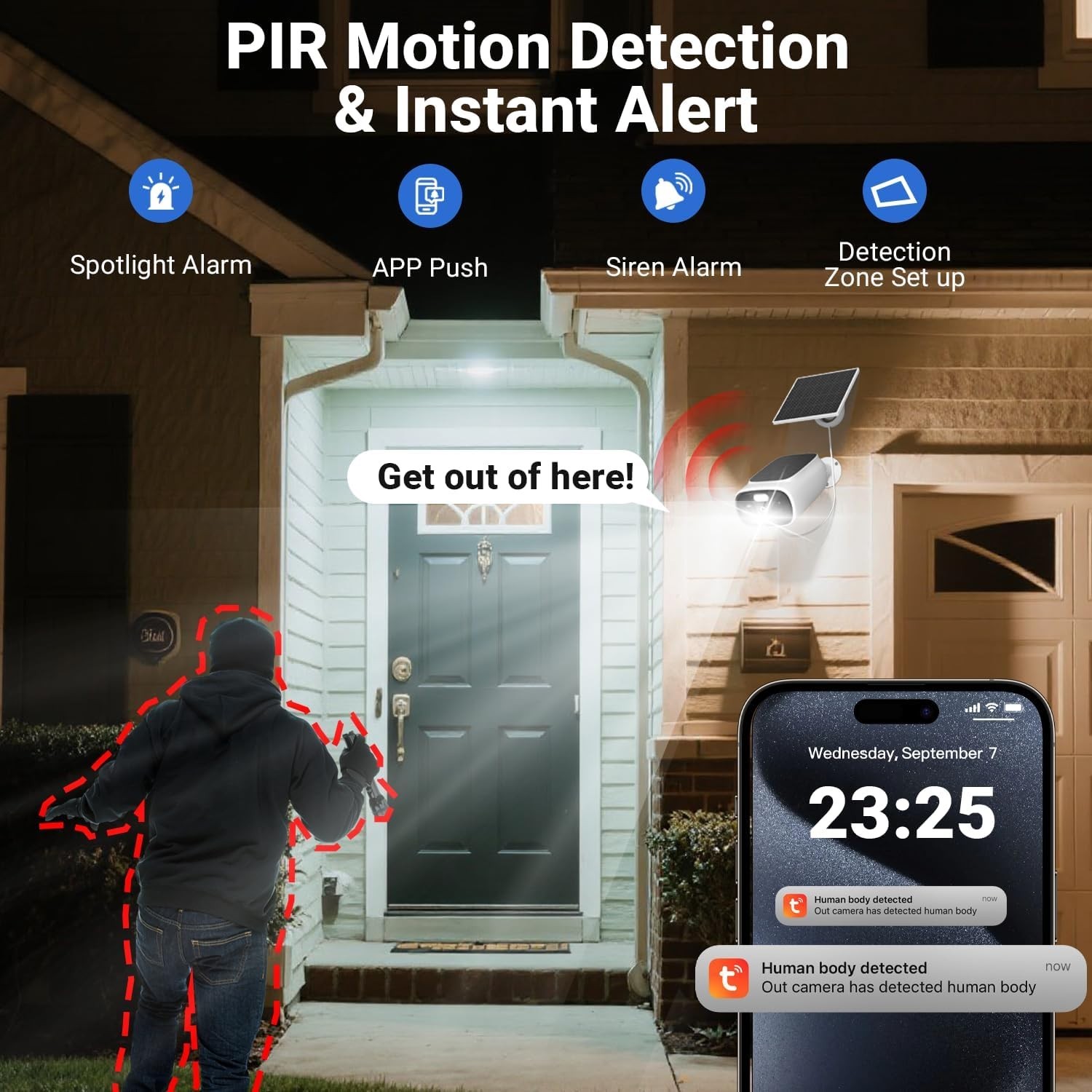SolarCam 2K Wireless Outdoor Security Camera – Solar-Powered No Monthly Fees