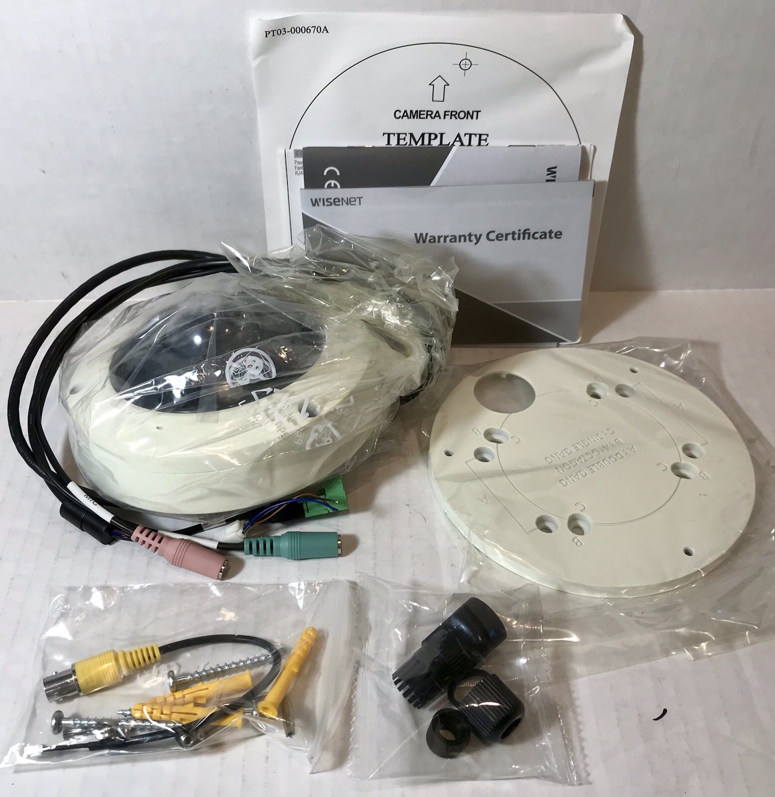 Hanwha Techwin PNF-9010RV 12MP 360° Fisheye IP Camera Wisenet New Open Box