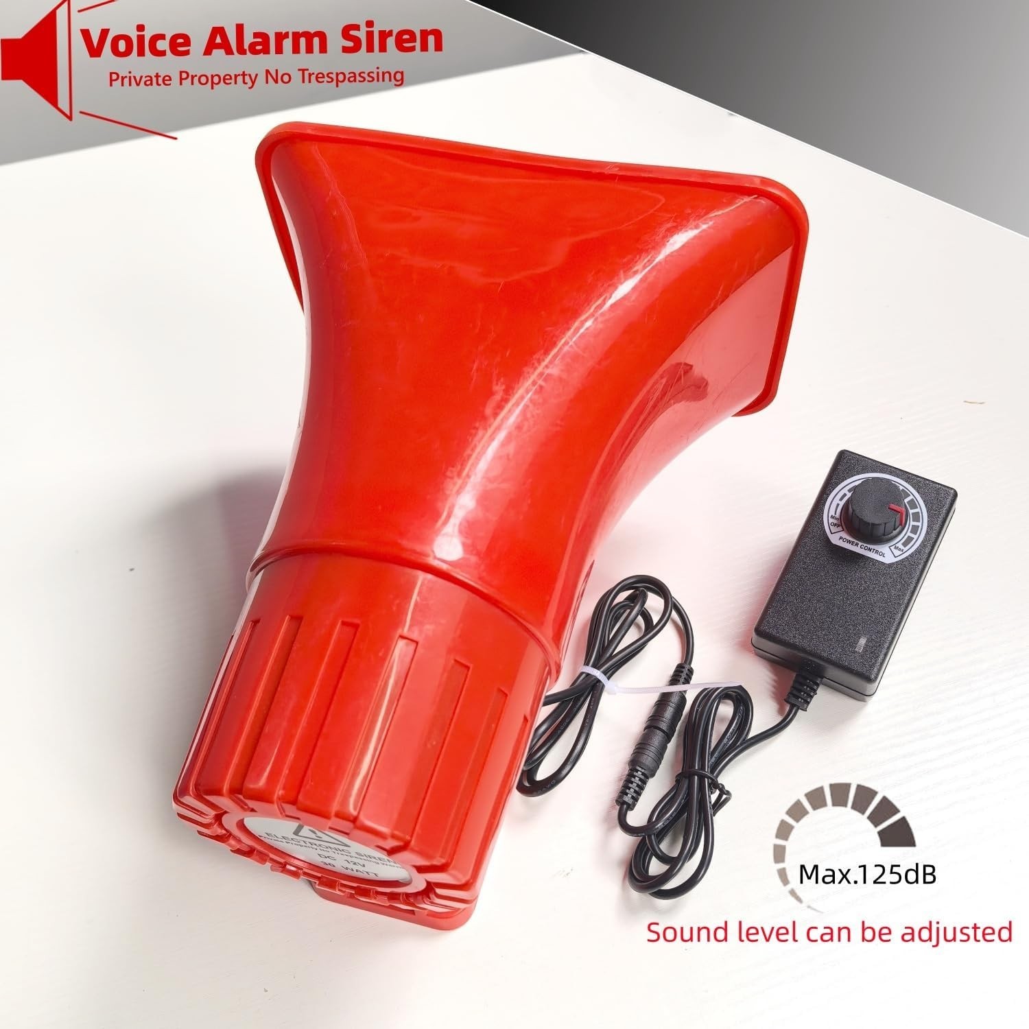 Outdoor Alarm Security Siren, AC110V Red Safety Horn for Public Emergency Ala…