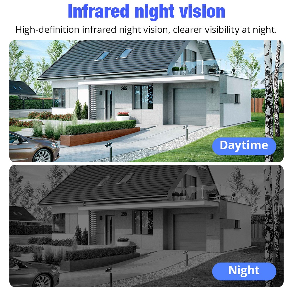 4MP WiFi Window Camera Infrared Night Vision Real Time Home Security Monitoring