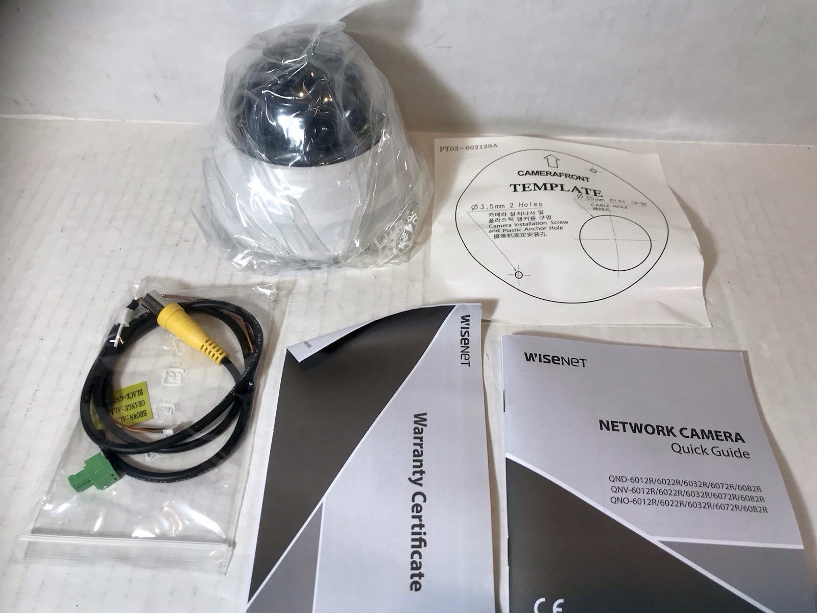 Hanwha Vision QND-6022R 2MP H.265 IR Indoor Dome Security Camera PoE