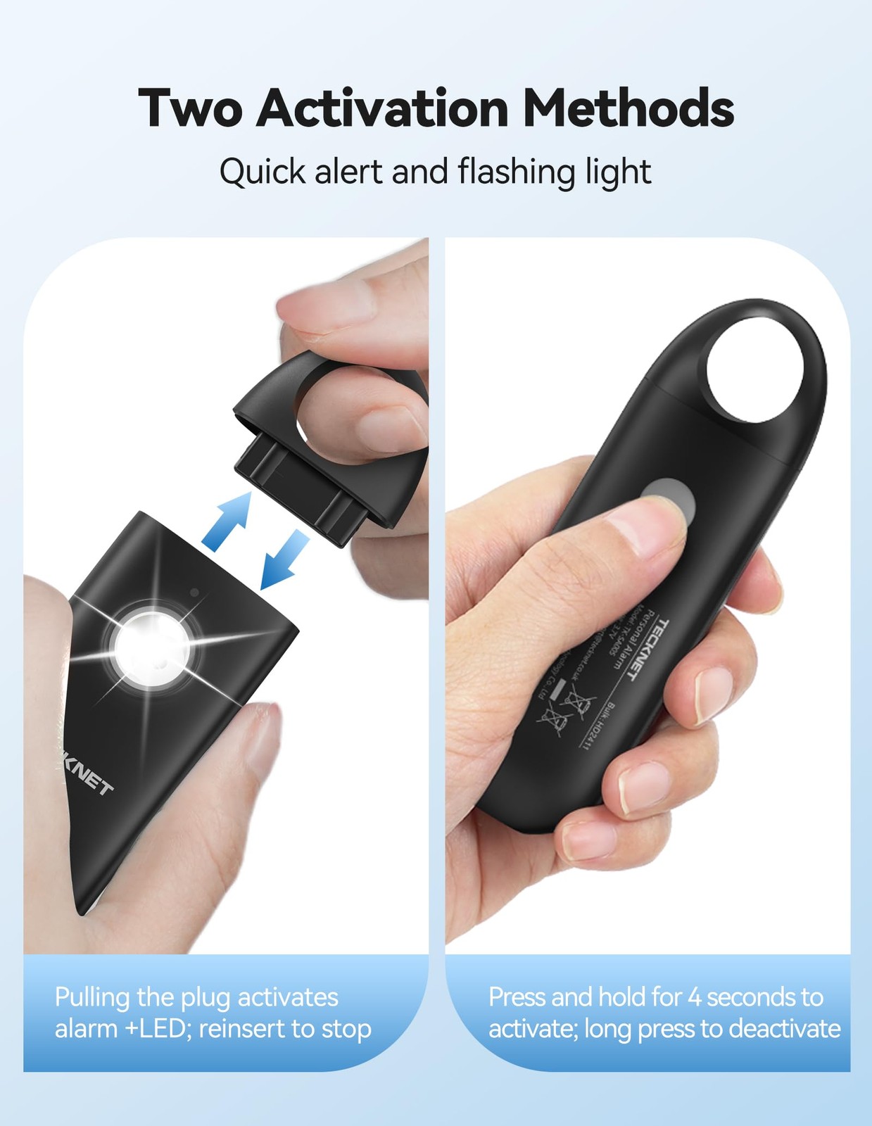 Personal Safety Alarm,Portable Personal Alarm for Women with Flashing Strobe …