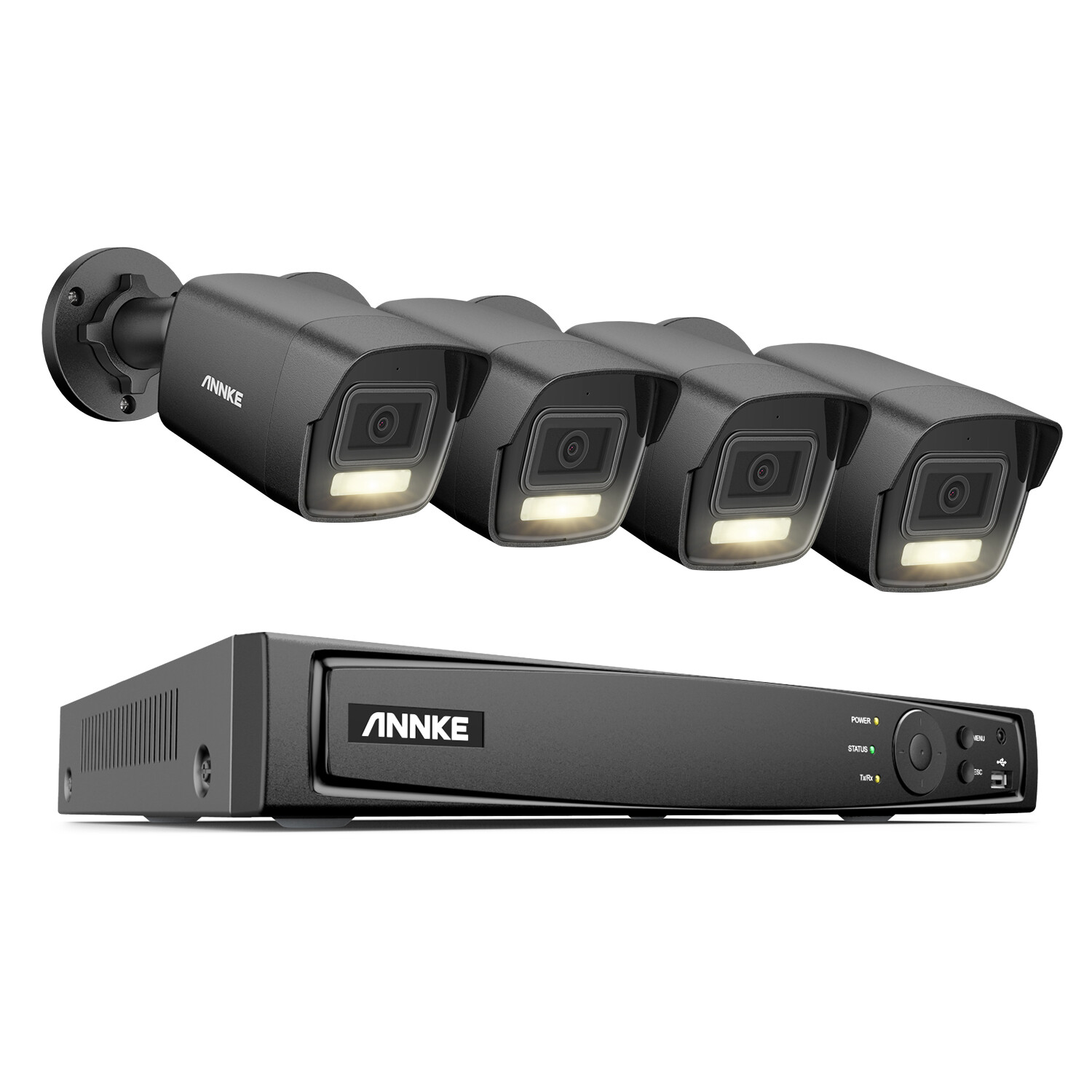 ANNKE 12MP 8CH 16CH NVR 5MP Audio POE Security Camera System AI Color Night IP67