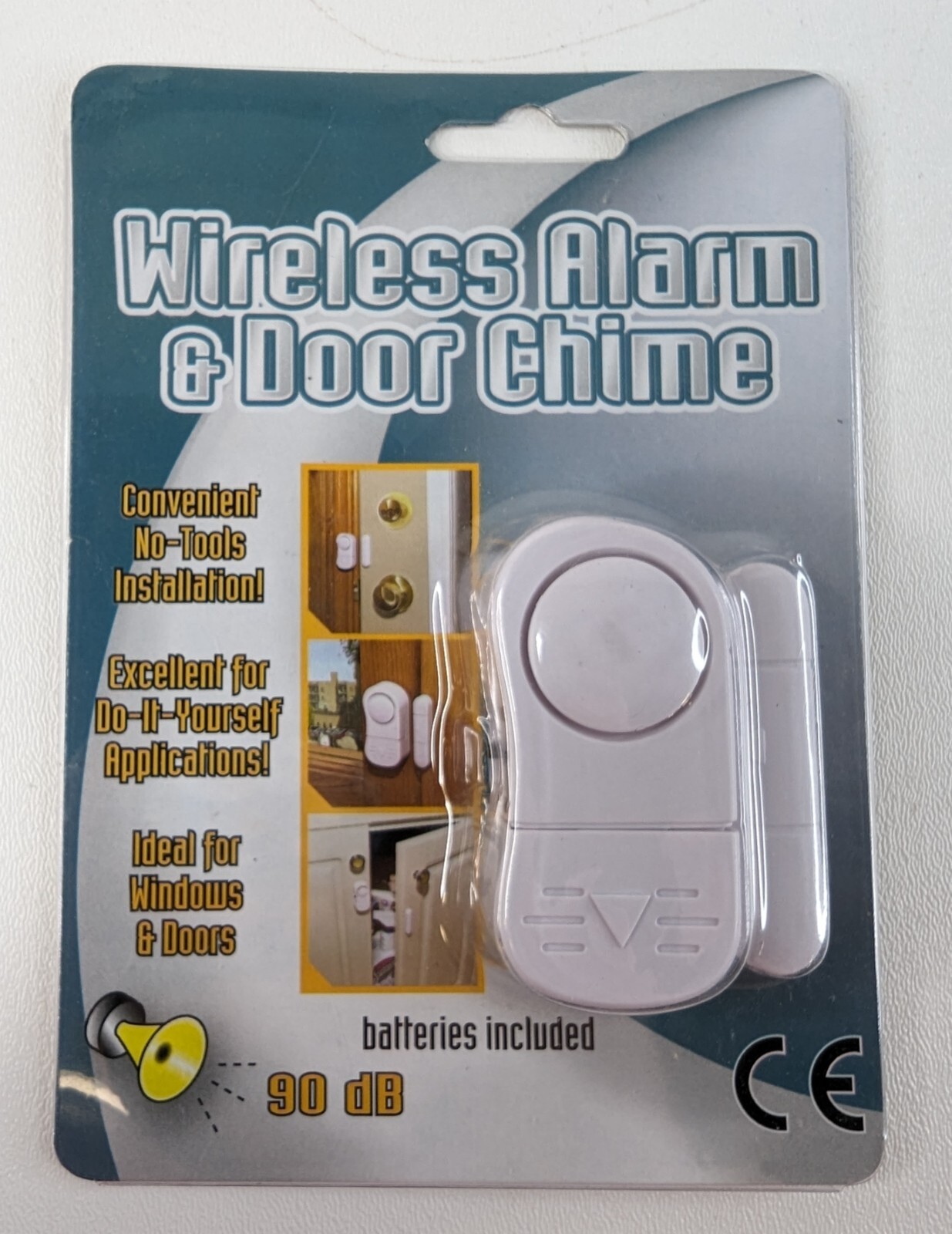 Wireless Alarm & Door Chime Hampton Direct 20975 White for Windows Doors – NEW