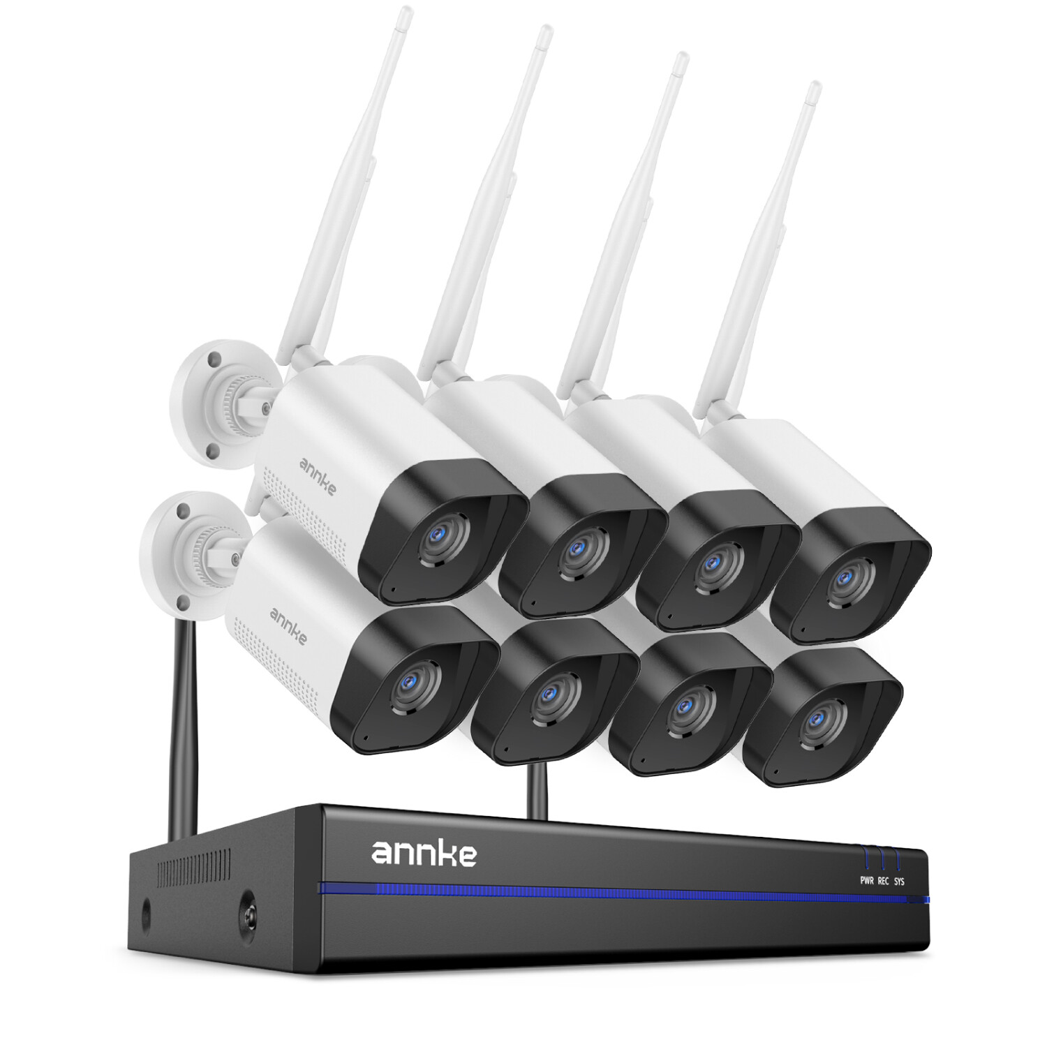 ANNKE 4K Wireless Security Camera System 16CH NVR Two Way Audio Human Detection
