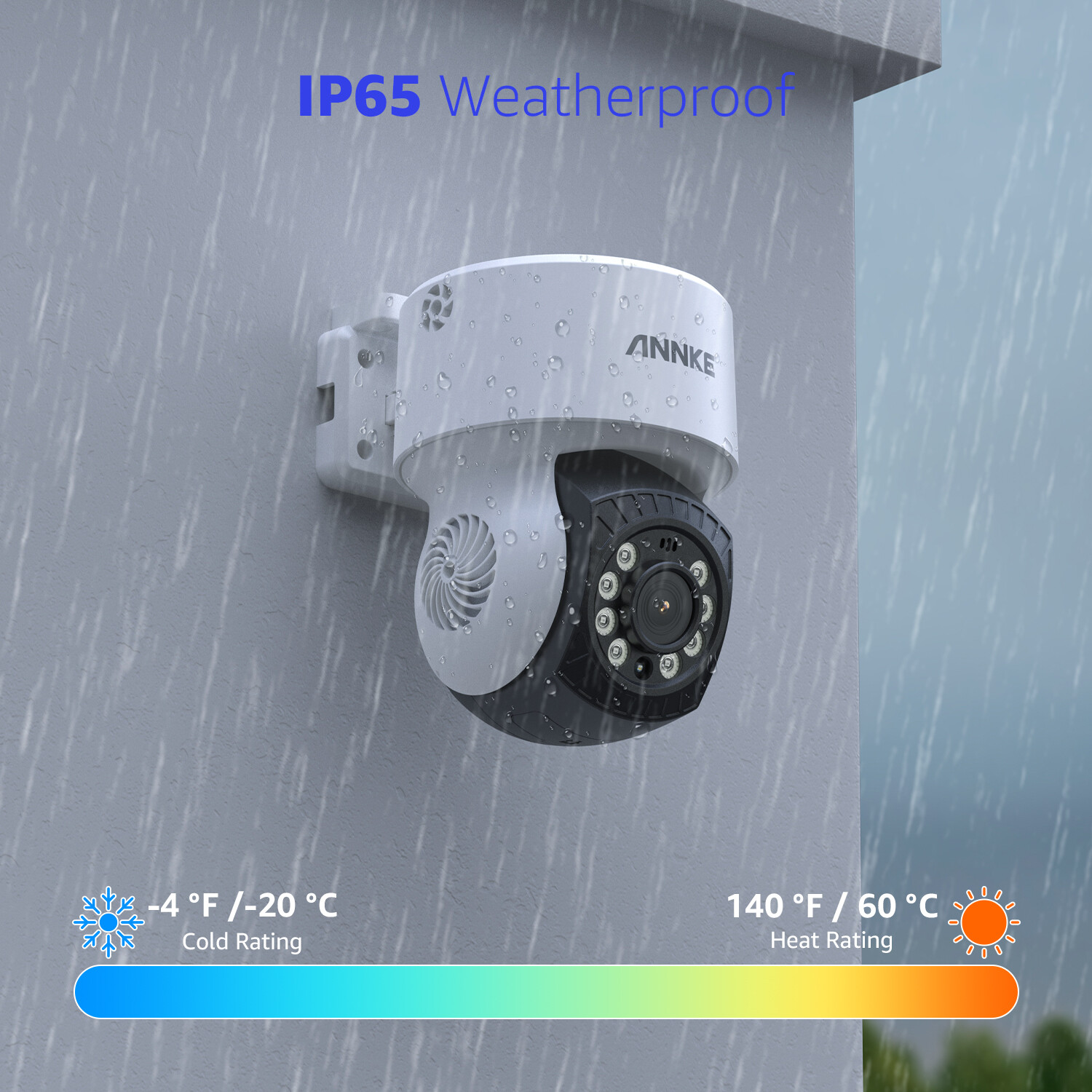 ANNKE 1080P Video 350° Pan&Tilt Home Security Camera Outdoor 2MP IR Night Vision