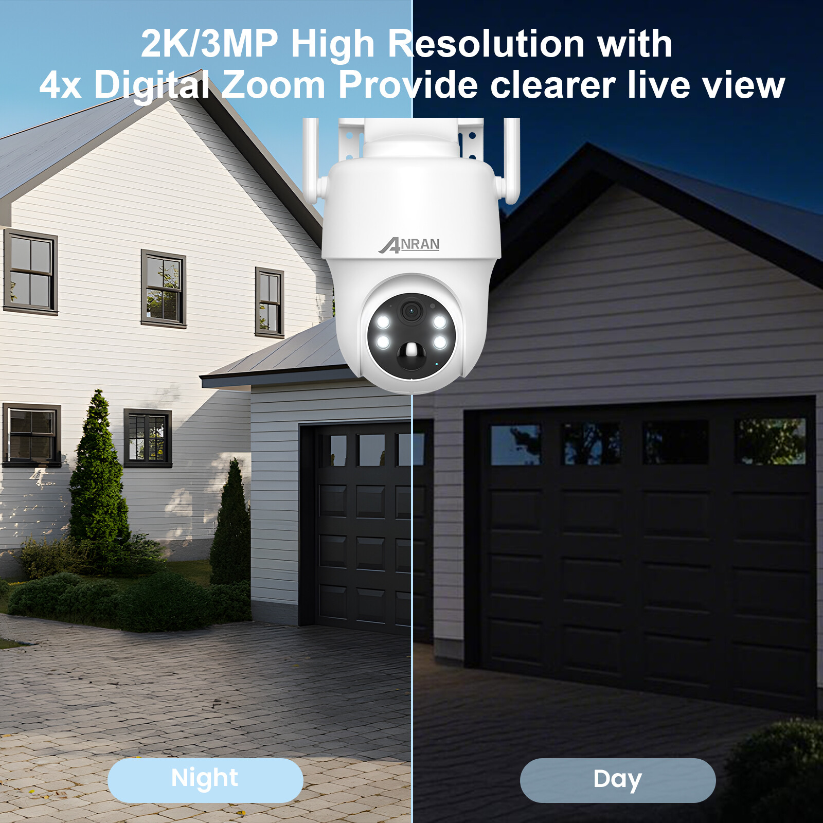 ANRAN Outdoor Wireless 4G LTE Cellular Security Camera Solar Powered Smart Home